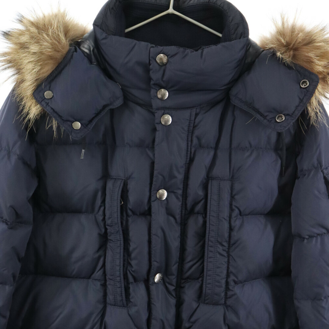 MONCLER(モンクレール)のMONCLER モンクレール HERBERT エルブ ファー付き ダウンジャケット ネイビー 1209 14196625 メンズのジャケット/アウター(ダウンジャケット)の商品写真