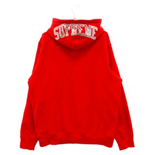 シュプリーム(Supreme)のSUPREME シュプリーム 19SS Sequin Arc Hooded Sweatshirt シークインアーチフーデッドスパンコールスウェットプルオーバーパーカー レッド(パーカー)