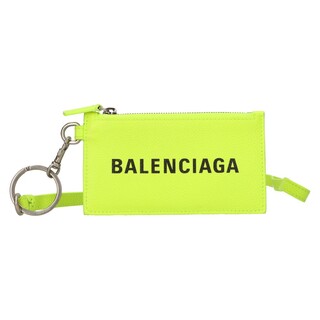 バレンシアガ(Balenciaga)のBALENCIAGA バレンシアガ CASH キーリング付ネックストラップ ショルダーカード コインケース ブイエロー 594548(コインケース/小銭入れ)