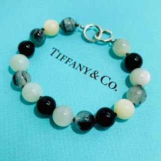 ティファニー(Tiffany & Co.)のティファニー ブラックストーン ブレスレット シルバー 天然石 クラスプ★769(ブレスレット/バングル)