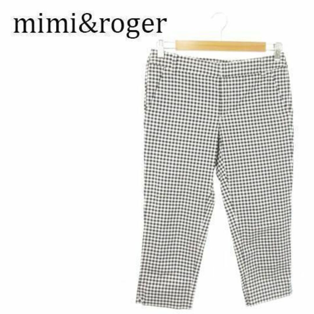 mimi&roger(ミミアンドロジャー)のミミ&ロジャー クロップドパンツ ギンガムチェック 1 230830AO12A レディースのパンツ(クロップドパンツ)の商品写真