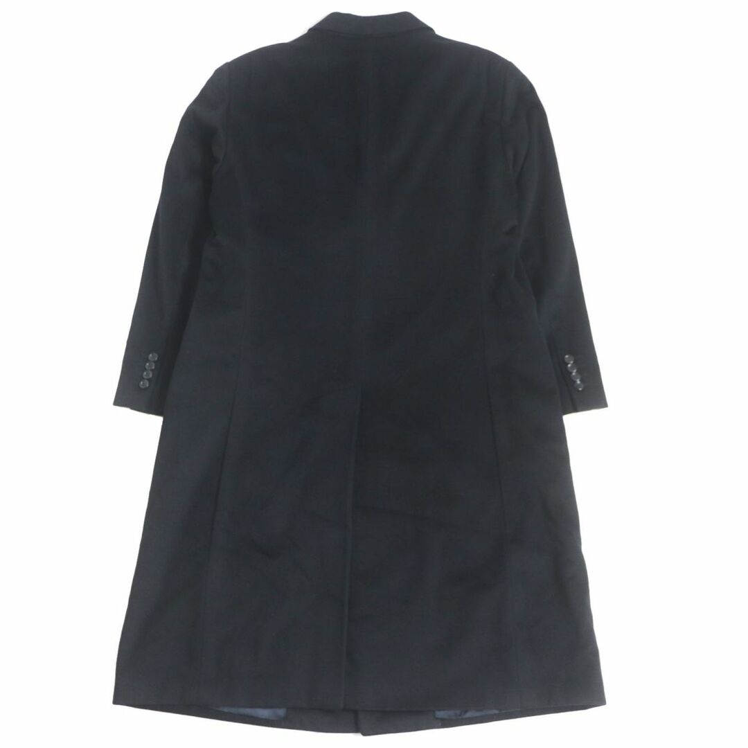 ARMANI COLLEZIONI(アルマーニ コレツィオーニ)の良品□ARMANI COLLEZIONI/アルマーニコレツィオーニ 無地 カシミヤ100％ チェスターコート/ロングコート ブラック 52 正規品 メンズ メンズのジャケット/アウター(チェスターコート)の商品写真