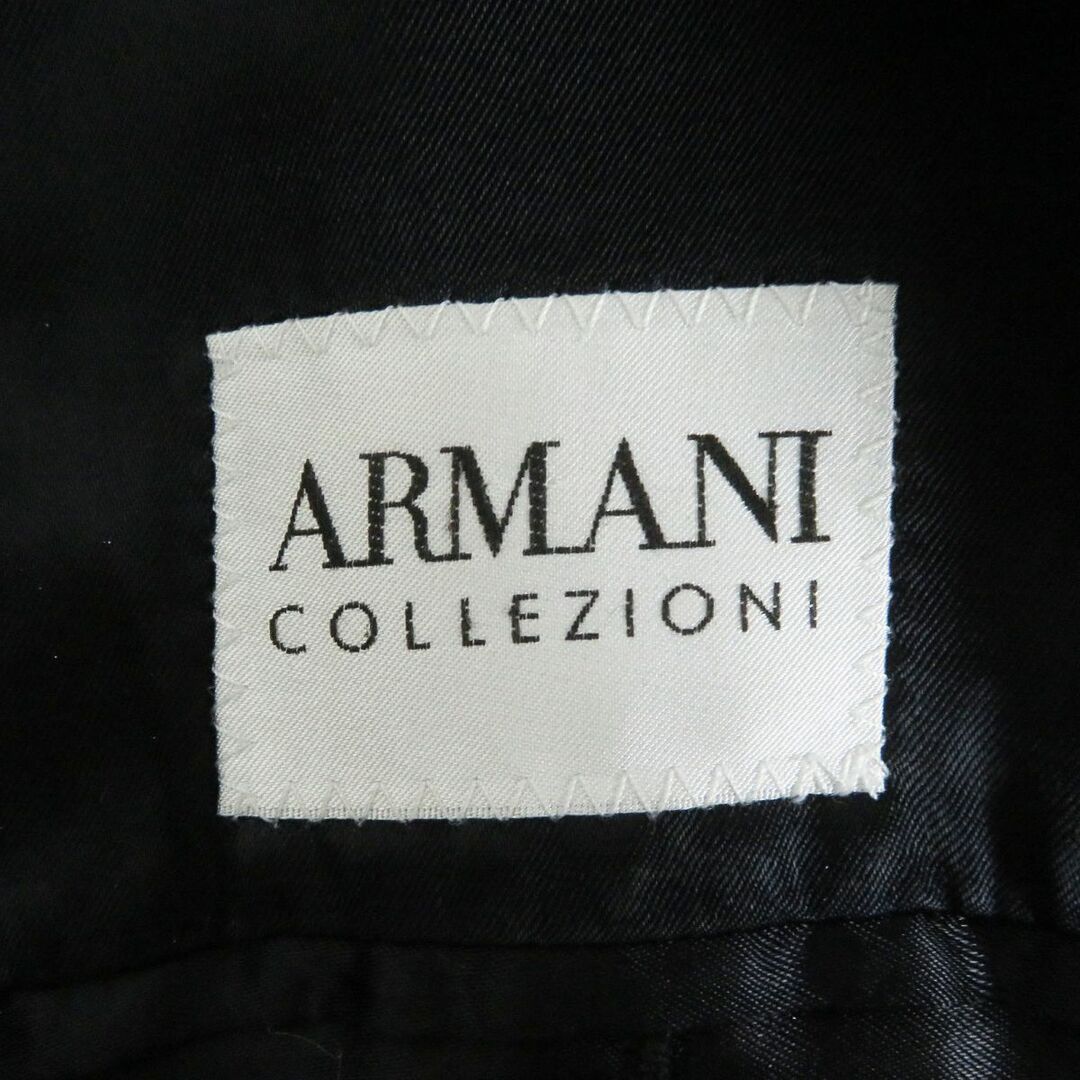 ARMANI COLLEZIONI(アルマーニ コレツィオーニ)の良品□ARMANI COLLEZIONI/アルマーニコレツィオーニ 無地 カシミヤ100％ チェスターコート/ロングコート ブラック 52 正規品 メンズ メンズのジャケット/アウター(チェスターコート)の商品写真