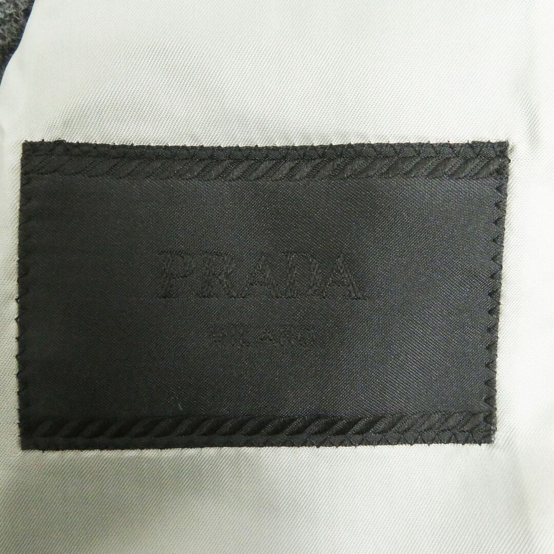 PRADA(プラダ)の極美品□2018年製 PRADA/プラダ ウール100％ シングルジャケット/テーラードジャケット/ブレザー グレー 48 イタリア製 正規品 メンズ メンズのジャケット/アウター(テーラードジャケット)の商品写真