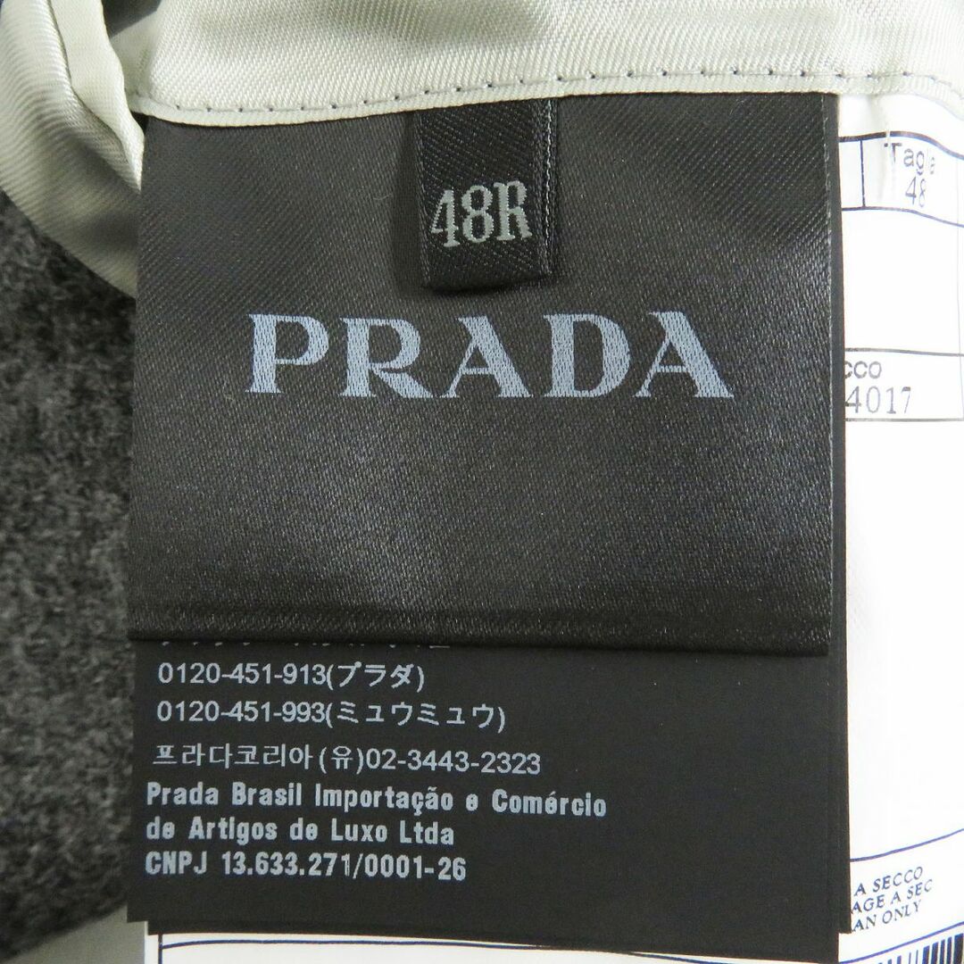PRADA(プラダ)の極美品□2018年製 PRADA/プラダ ウール100％ シングルジャケット/テーラードジャケット/ブレザー グレー 48 イタリア製 正規品 メンズ メンズのジャケット/アウター(テーラードジャケット)の商品写真