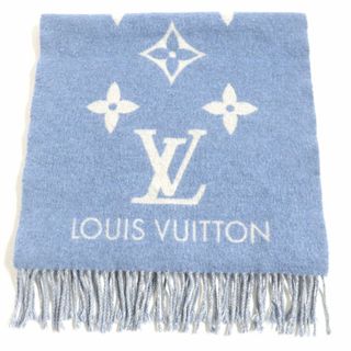 LOUIS VUITTON - 良品▼2015年製 LOUIS VUITTON ルイヴィトン M75704 エシャルプ レイキャビック カシミヤ100% マフラー ライトブルー×グレー 英国 正規品