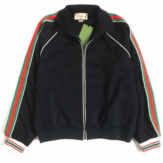 グッチ(Gucci)の未使用▼22SS 定価242000円 GUCCI グッチ 662270 GGジャージー ジャガード ジップ ジャケット/トラックジャケット 黒 M メンズ 正規品 箱付(ブルゾン)