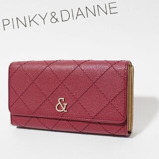ピンキーアンドダイアン(Pinky&Dianne)の新品 ピンキーアンドダイアン キャビア カード30 ボタンフラップ長財布 赤(財布)