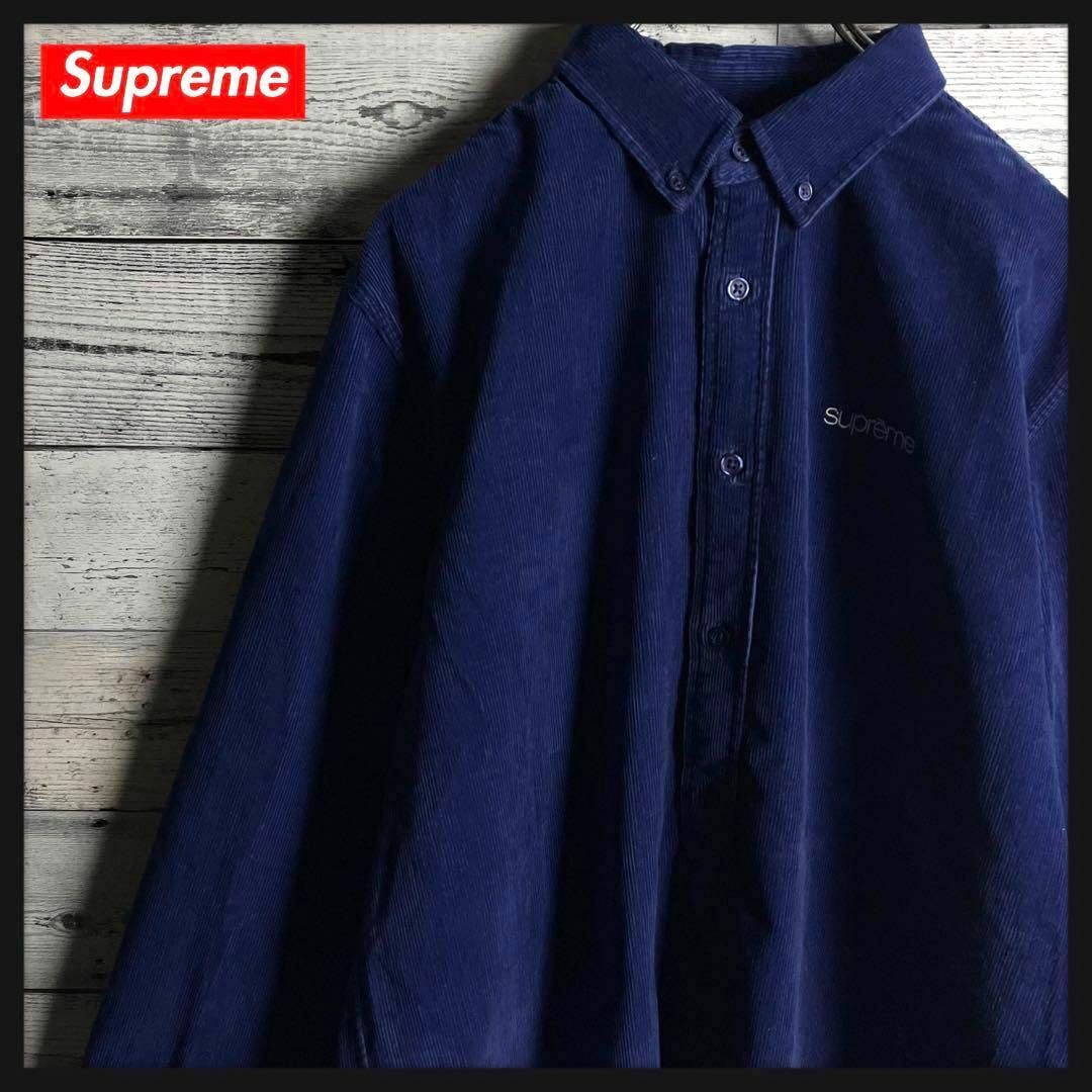 Supreme(シュプリーム)の【キムタク着用】シュプリーム☆ 刺繍ロゴ入り コーデュロイ 長袖 シャツ その他のその他(その他)の商品写真