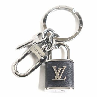 ルイヴィトン(LOUIS VUITTON)の極美品▼2023年製 ルイヴィトン M00967 ポルトクレ・LVロック モノグラム エクリプス 南京錠 キーホルダー/バッグチャーム ガンメタ 伊製(キーホルダー)