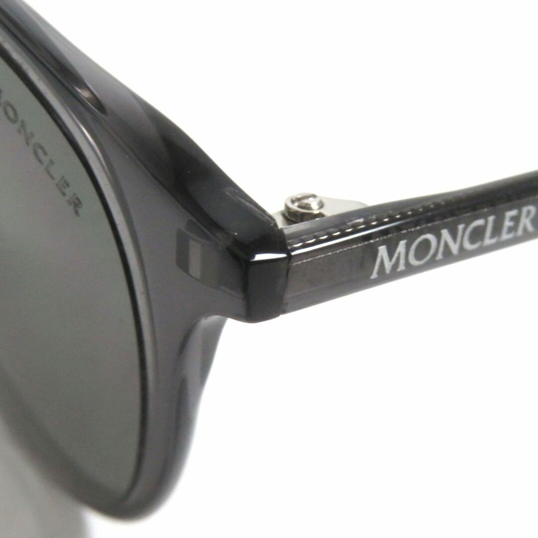 MONCLER(モンクレール)の極美品▼MONCLER モンクレール VIOLLE ML 0213-F POLARIZEO ロゴ入り メガネ/アイウェア クリアブラック 52□20 145 メンズ イタリア製 メンズのファッション小物(サングラス/メガネ)の商品写真