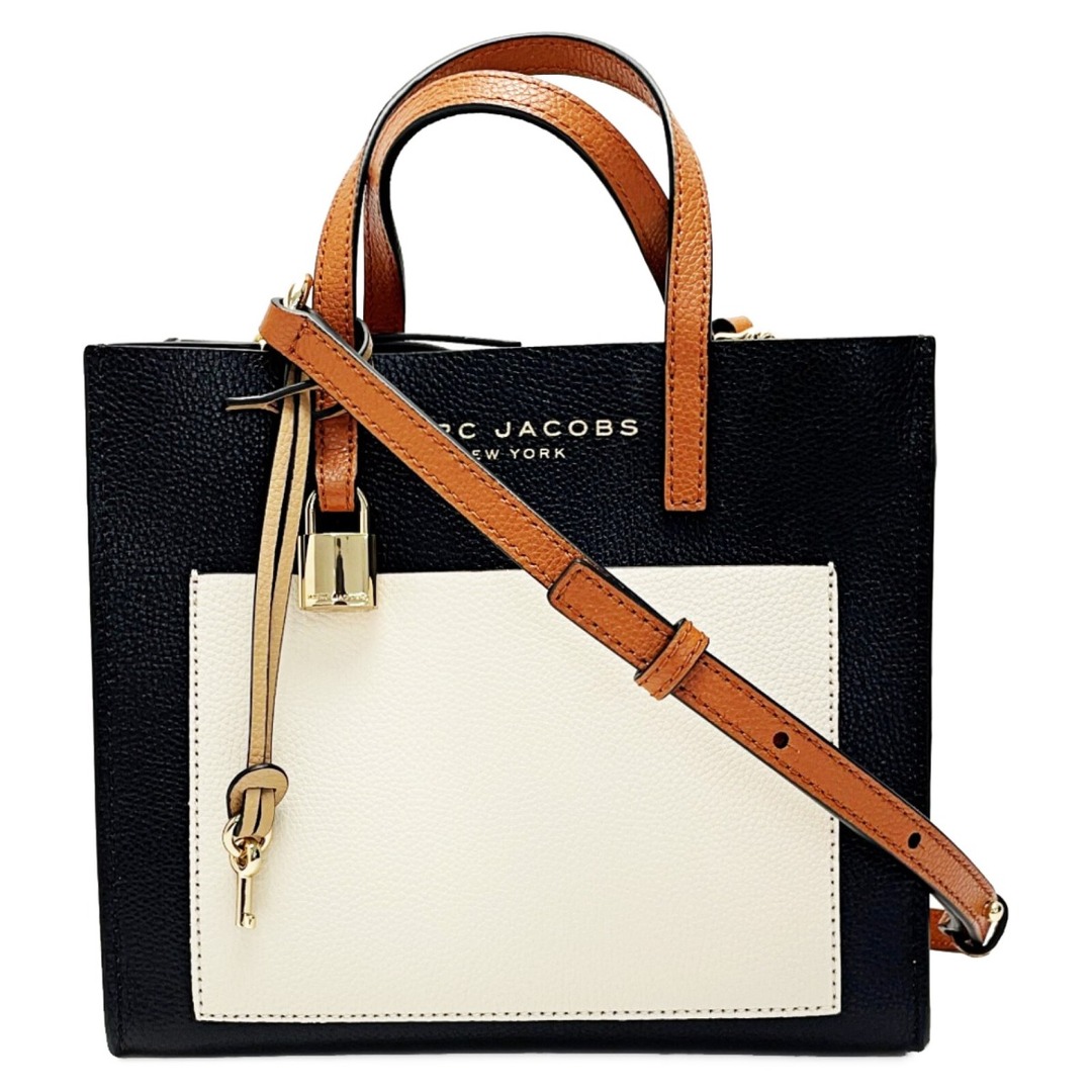 MARC JACOBS(マークジェイコブス)の☆☆MARC JACOBS マークジェイコブス グラインド・ミニトート M0016132 ブラック×アイボリー×ブラウン 2WAYバッグ レディース レディースのバッグ(ハンドバッグ)の商品写真