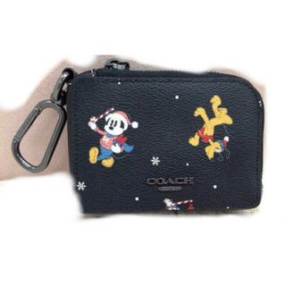 コーチ(COACH)の【DISNEY X COACH】Lジップ キー ケース / ホリデイ プリント(キーケース)