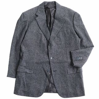 極美品●Kiton キートン カシミヤ100％ シングル ツイードジャケット/テーラードジャケット ブルー系 50 イタリア製 メンズおすすめ◎(テーラードジャケット)