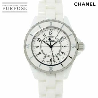 CHANEL - シャネル CHANEL J12 33mm H0968 レディース 腕時計 デイト ホワイト セラミック クォーツ ウォッチ VLP 90218062