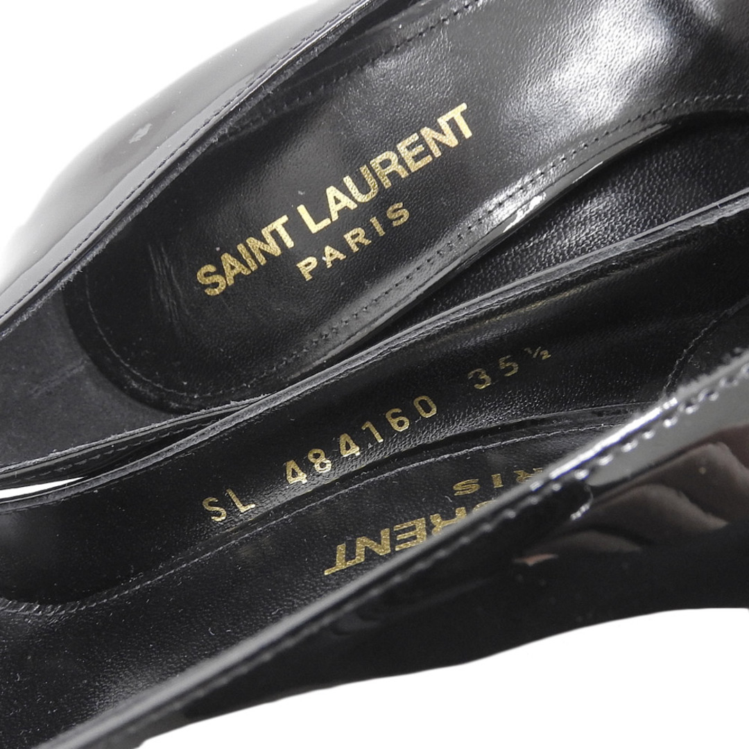 Saint Laurent(サンローラン)のサンローランパリ 新品同様 SAINT LAURENT PARIS サンローランパリ オピウム ヒール パンプス レディース ブラック パテント 35 1/2 484160 35.5 レディースの靴/シューズ(ハイヒール/パンプス)の商品写真