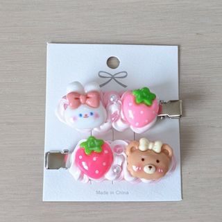 ホイップデコヘアピン　２個セット(ヘアアクセサリー)