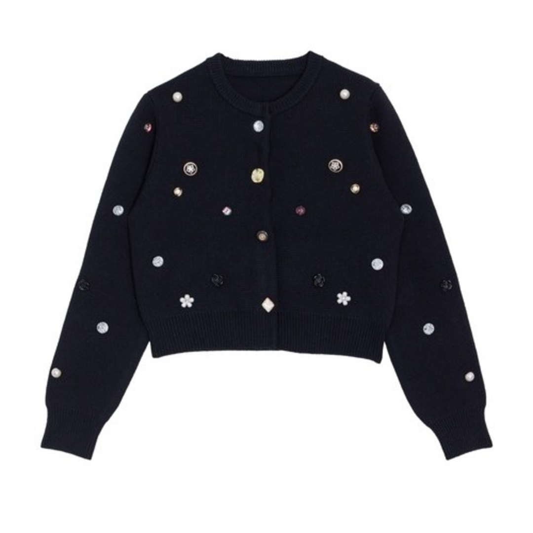 Ameri VINTAGE(アメリヴィンテージ)のAMERI TWINKLE BIJOU SHORT KNIT TOP レディースのトップス(ニット/セーター)の商品写真