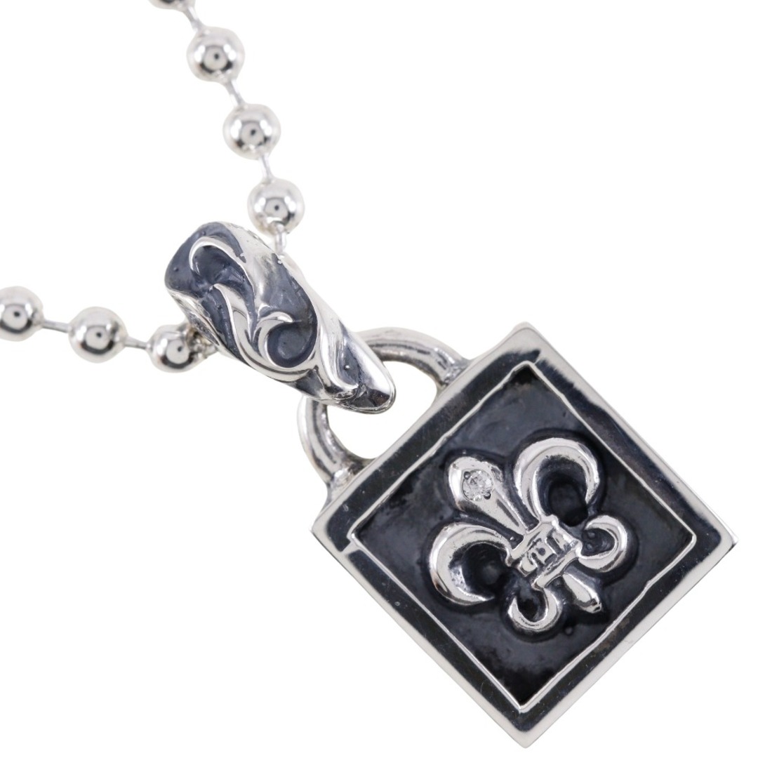 Chrome Hearts(クロムハーツ)の【CHROME HEARTS】クロムハーツ フレームドBSフレア シルバー925×ダイヤモンド 約11.4g ユニセックス ネックレス レディースのアクセサリー(ネックレス)の商品写真