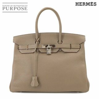 エルメス(Hermes)の新品同様 エルメス HERMES バーキン35 ハンド バッグ トリヨンクレマンス エトゥープ T刻印 シルバー 金具 VLP 90225747(ハンドバッグ)