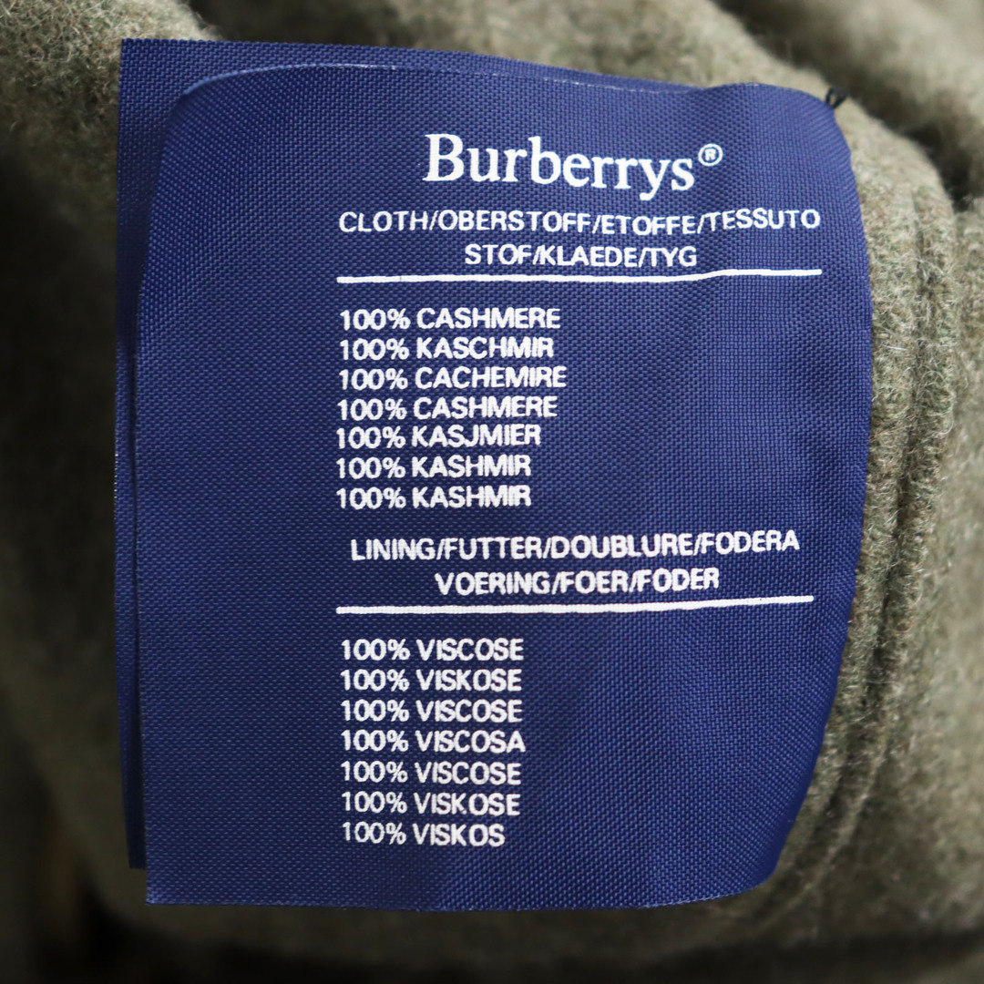 BURBERRY(バーバリー)の極美品 Burberrys バーバリー ヴィンテージ カシミヤ100% ロング丈 ステンカラーコート/ロングコート グリーン 46R 英国製 メンズ メンズのジャケット/アウター(ステンカラーコート)の商品写真