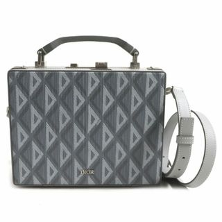 美品▼定価814000円 DIOR ディオールオム CDダイヤモンド DIOR LOCK ケース レザー 2WAY ショルダーバッグ ライトグレー メンズ 仏製 袋付