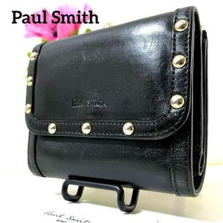 ポールスミス(Paul Smith)の✨極希少✨美品✨■ポールスミス■金がま口折り財布 ■牛革レザー■黒ブラック(財布)