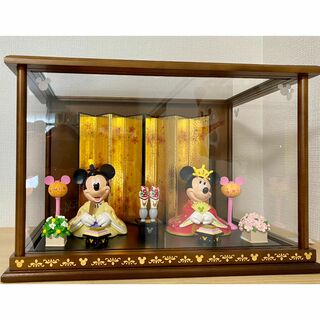 ディズニー(Disney)のミッキー＆ミニー親玉飾り 雛人形 + 専用ケース(その他)
