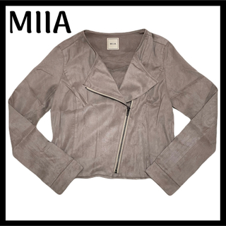 MIIA - 新品 MIIA ミーア 2way ノーカラー シングル ライダース ジャケット