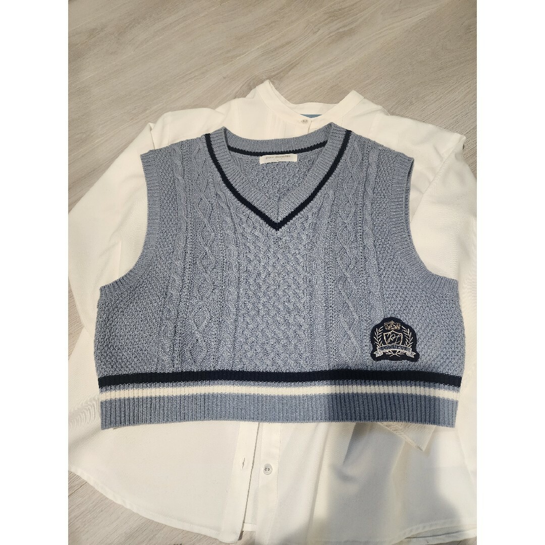 pom ponette(ポンポネット)のニットブラウス キッズ/ベビー/マタニティのキッズ服女の子用(90cm~)(ブラウス)の商品写真