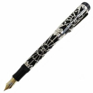 モンブラン(MONTBLANC)の美品●MONTBLANC モンブラン パトロンシリーズ 1993 オクタビアン 4810本限定 SV925×ラッカー ペン先18K Bニブ 万年筆 銀×黒 重量34.69g(ペン/マーカー)