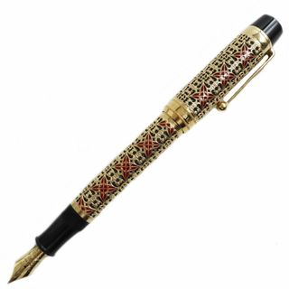 モンブラン(MONTBLANC)の美品●MONTBLANC モンブラン パトロンシリーズ 1996 セミラミス 世界4810本限定 ペン先18K Mニブ ホワイトスター 万年筆 ゴールド×レッド(ペン/マーカー)