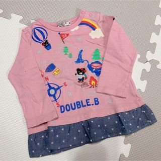 ダブルビー(DOUBLE.B)の最終sale【美品】ミキハウス ダブルB camp Tシャツ 80(Ｔシャツ)