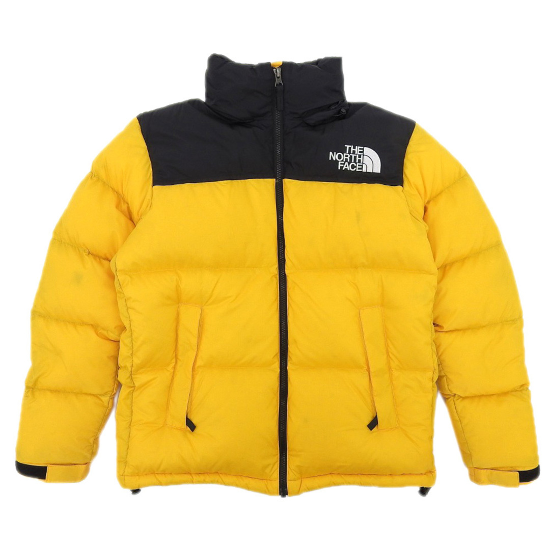 THE NORTH FACE(ザノースフェイス)のノースフェイス 新品同様 THE NORTH FACE ノースフェイス ヌプシ ダウン ジャケット ブルゾン メンズ イエロー ブラック S ND91841 S メンズのジャケット/アウター(その他)の商品写真