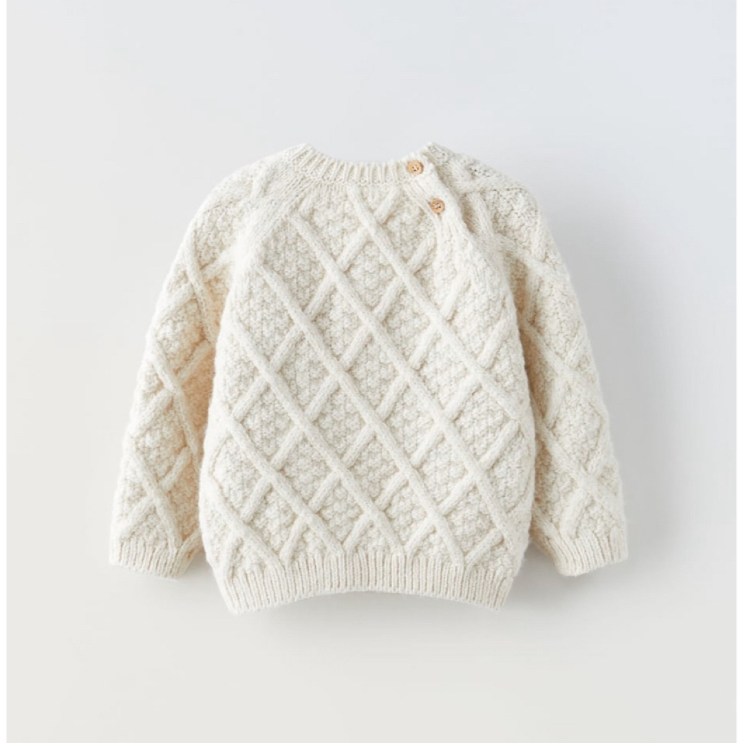 ZARA(ザラ)のzara ケーブルニット セーター キッズ/ベビー/マタニティのベビー服(~85cm)(ニット/セーター)の商品写真