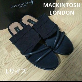 マッキントッシュ(MACKINTOSH)の新品16940円☆マッキントッシュロンドン 厚底ミュールサンダル 黒Lサイズ(サンダル)