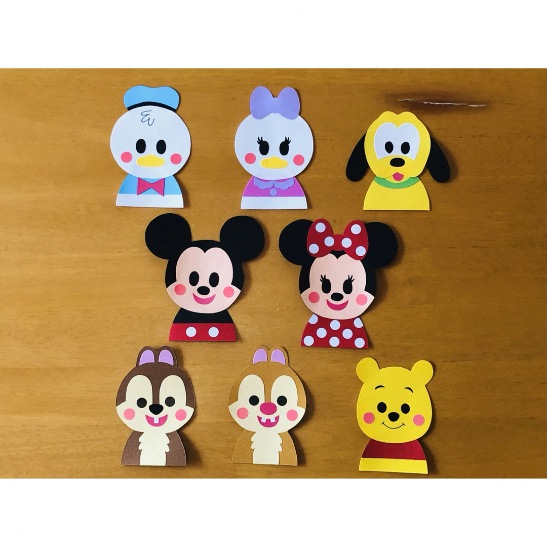 ディズニー キャラクター キディア風 画用紙 壁面 ハンドメイドの素材/材料(型紙/パターン)の商品写真