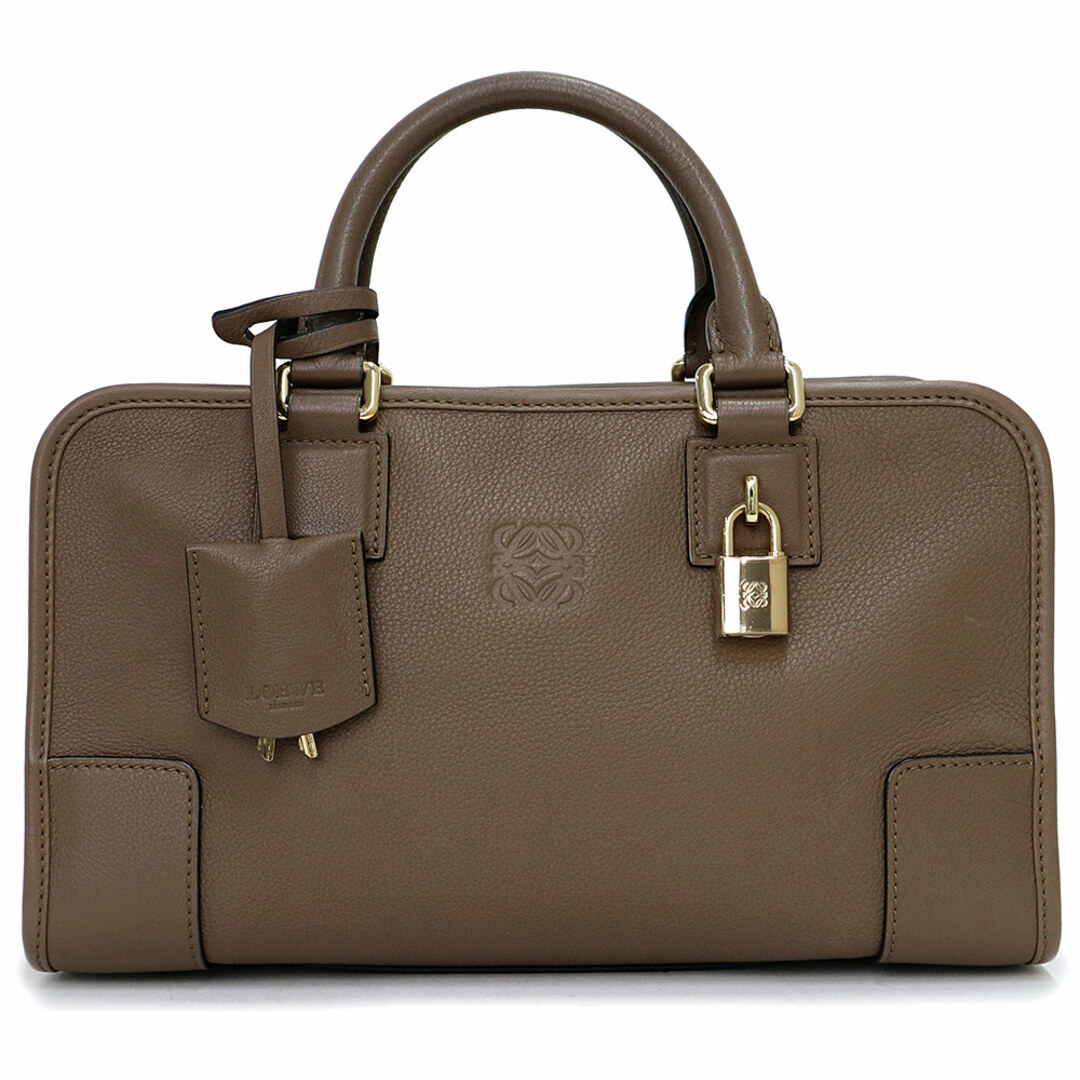 LOEWE(ロエベ)のロエベ アマソナ 28 ミニボストン ハンドバッグ カーフスキン レザー ブラウン 茶 ゴールド金具 352.79.A03 LOEWE（中古） レディースのバッグ(ハンドバッグ)の商品写真