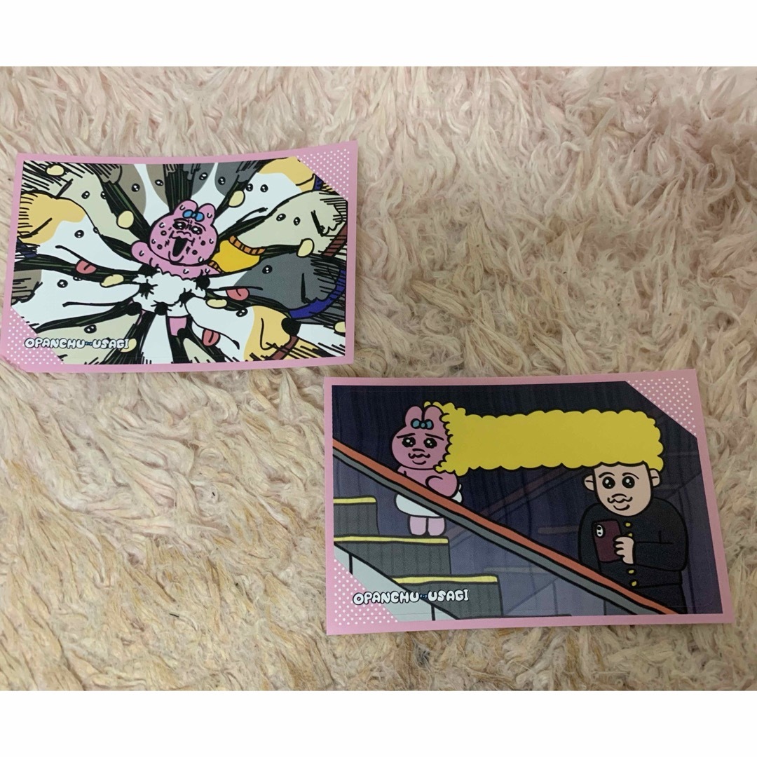 おぱんちゅうさぎ　デコステッカー　シール　2枚セット エンタメ/ホビーのおもちゃ/ぬいぐるみ(キャラクターグッズ)の商品写真