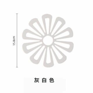 花型鍋敷き　鍋耐テーブル　【ホワイト】　おしゃれ　シリコン　マット(その他)