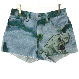 リーバイス(Levi's)のLevi's × Princess Mononoke リーバイス×もののけ姫 23SS 501 グラフィックプリントショートデニムパンツ  インディゴ 27(ショートパンツ)