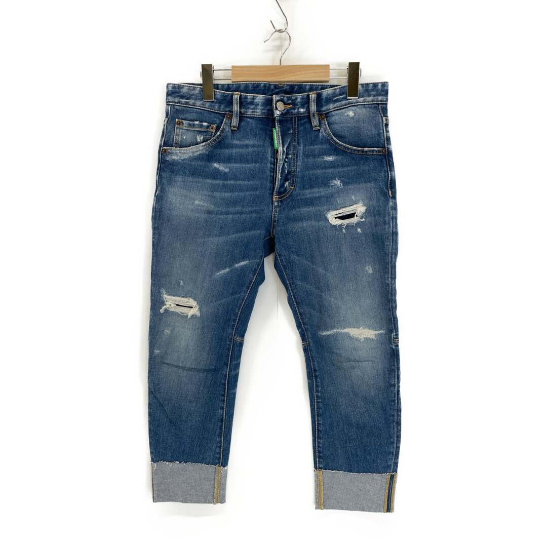 DSQUARED2(ディースクエアード)のディースクエアード S78LB0055 Sailor Jean クラッシュ加工 クロップドロールアップデニム 42 メンズのパンツ(その他)の商品写真