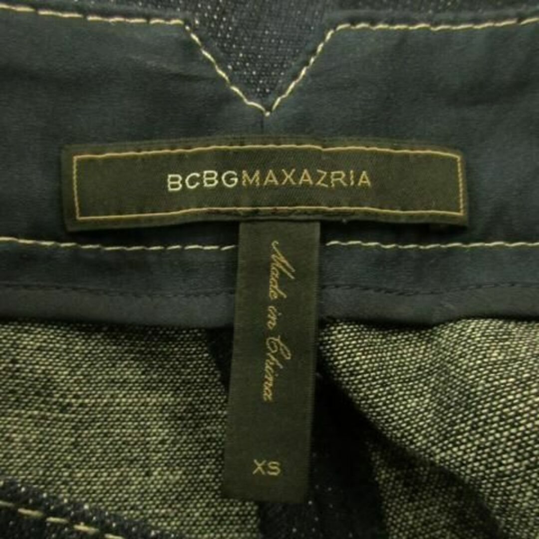 BCBGMAXAZRIA(ビーシービージーマックスアズリア)のBCBGマックスアズリア ワイドパンツ 麻混 XS 紺 230927AH4 レディースのパンツ(カジュアルパンツ)の商品写真