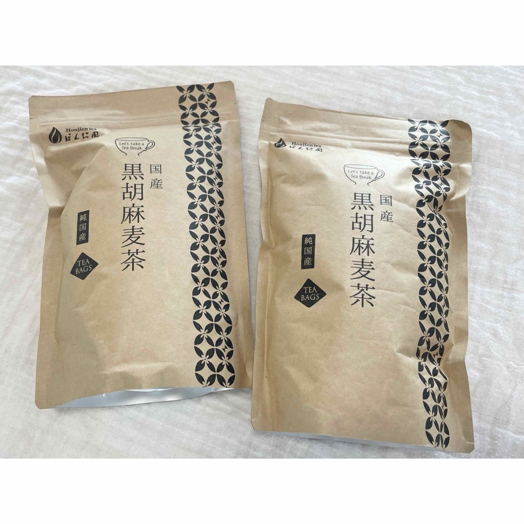 黒胡麻麦茶　10g x 20p x 2袋 （400g ティーバッグ）  食品/飲料/酒の健康食品(健康茶)の商品写真