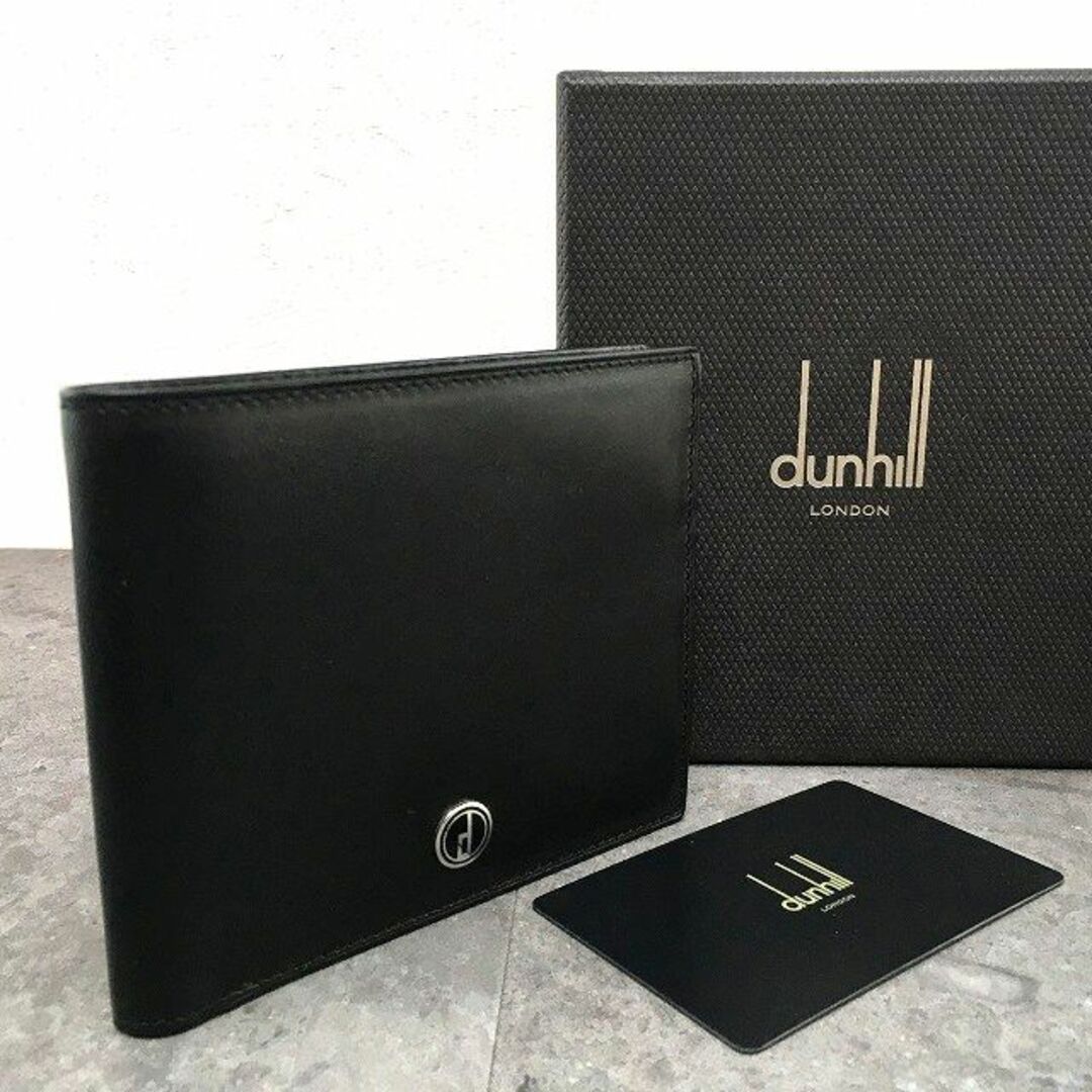 Dunhill(ダンヒル)の美品 dunhill 二つ折り財布 黒 レザー 札入れ 30 メンズのファッション小物(折り財布)の商品写真