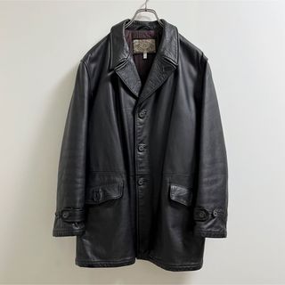 ARMANI JEANS 廃盤 レザー ジャケット カーコート archive