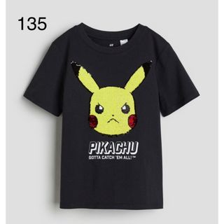 エイチアンドエム(H&M)の《新作》新品　ポケモン　スパンコール　Tシャツ　135-140(Tシャツ/カットソー)