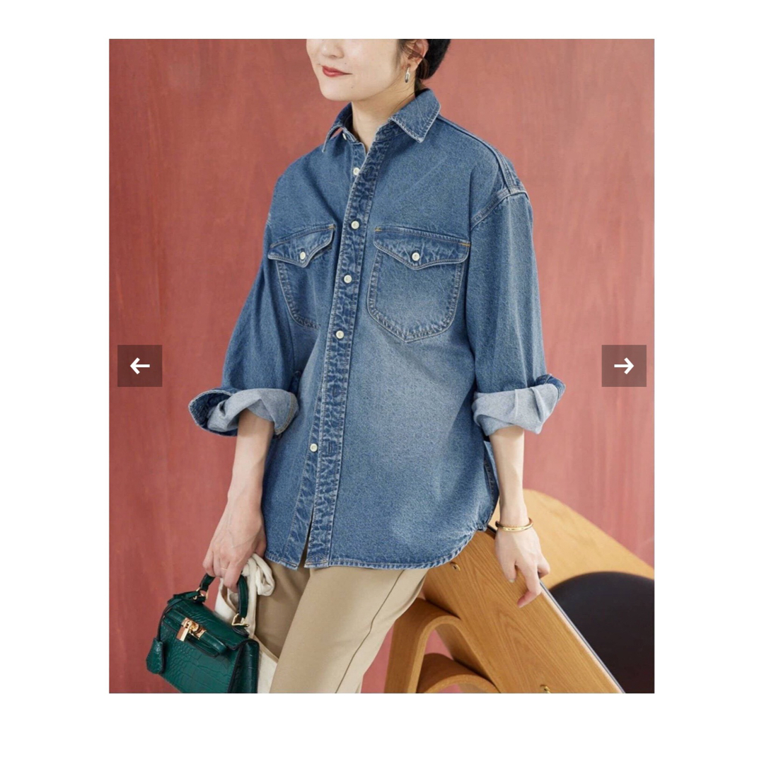 SLOBE IENA(スローブイエナ)のSLOBE IENA    LE DENIM BDUシャツ レディースのトップス(シャツ/ブラウス(長袖/七分))の商品写真