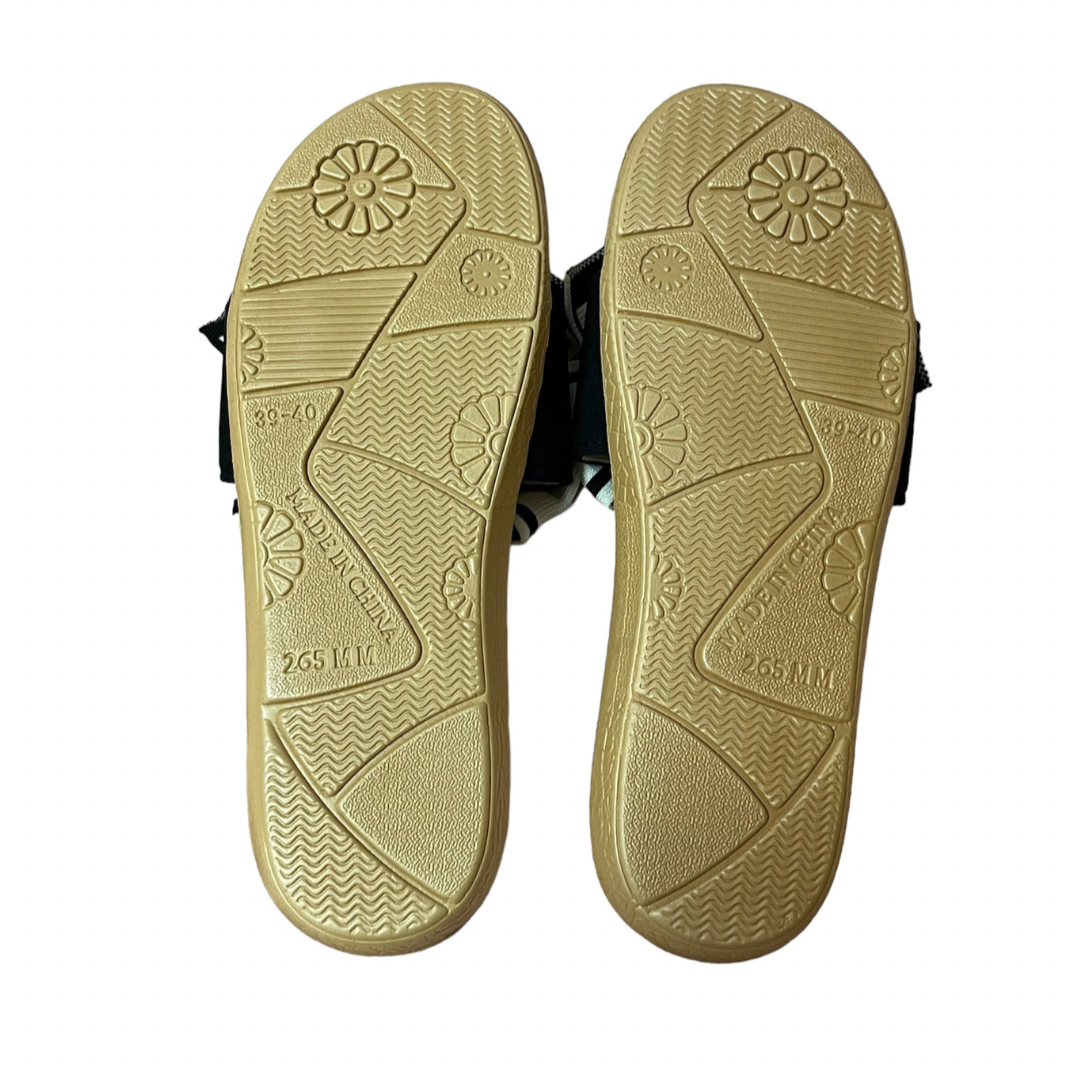 サンダル レディース 25.5 ボルドー リボン ぺたんこ フラット 軽量 夏 レディースの靴/シューズ(サンダル)の商品写真