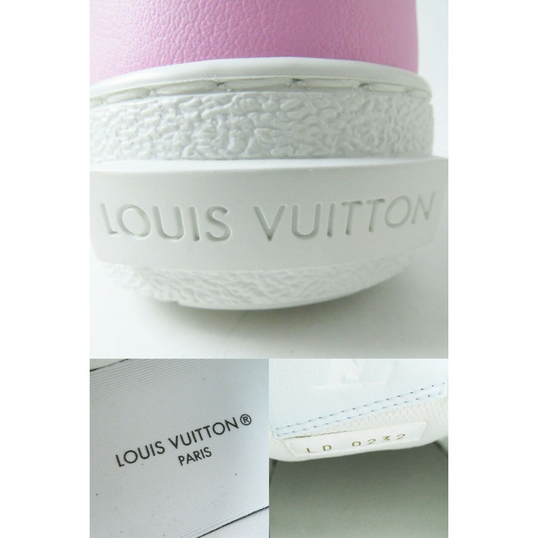 LOUIS VUITTON(ルイヴィトン)の未使用品◎22年 LOUIS VUITTON ルイヴィトン 1AA16X レディース チャーリーライン LVロゴ レースアップ ローカットスニーカー PK×WH 35 レディースの靴/シューズ(スニーカー)の商品写真